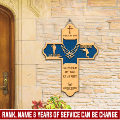 US Air Force, Aim High … Fly-Fight-Win - 2 Layers Wooden Sign 8x8in