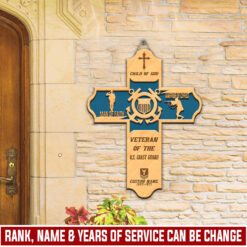 US Coast Guard, Semper Paratus - 2 Layers Wooden Sign 8x8in