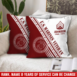 US Marine Corps, American By Birth, Veteran By Choice - Pillow 15.7x15.7in