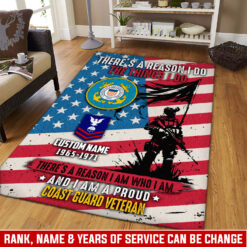 US Coast Guard, American By Birth, Veteran By Choice - Rug 39x60in