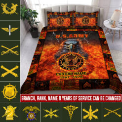 Army Branch, Freedom Isn't Free - Quilt Bed Set - Full