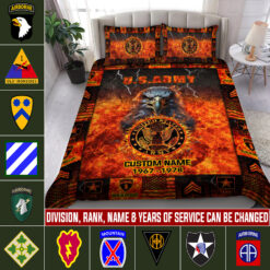 Army Division, E 6 Army Staff Sergeant - Quilt Bed Set - Full