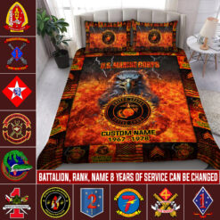 Marine Battalion, Served With Pride - Quilt Bed Set - Full