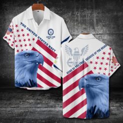 US Navy, Proud Veteran - Short Sleeve Button Shirt