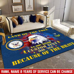 US Navy, E 3 Blue - Rug 80x58in