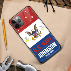 US Navy, Semper Fortis - Premium Glass Phone Case