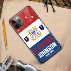 US Coast Guard, E 6 Red - Premium Glass Phone Case