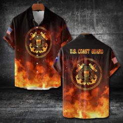 US Coast Guard, E 7 Red - Short Sleeve Button Shirt