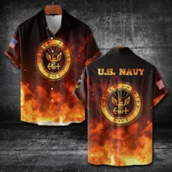 US Navy, E 9 Gold - Short Sleeve Button Shirt