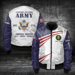 US Army, Remember - Honor - Respect - Bomber Jacket