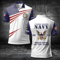 US Navy, American By Birth, Veteran By Choice - Polo Shirt