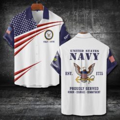 US Navy, E 6 Red - Short Sleeve Button Shirt