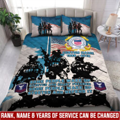 US Coast Guard, No One Fights Alone - Quilt Bed Set - Full