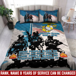 US Marine Corps, Thank a Veteran - Quilt Bed Set - Full