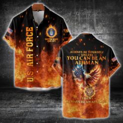 US Air Force , American By Birth, Veteran By Choice - Short Sleeve Button Shirt