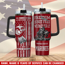 US Marine Corps, W 4 Marines Chief Warrant Officer 4 - Stainless Steel Tumbler 40oz