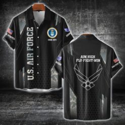 US Air Force , Always Remember, Never Forget - Short Sleeve Button Shirt