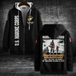 US Marine Corps, O 2 Marines First Lieutenant - Zip Hoodie