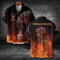 US Navy, The Sea is Ours - Short Sleeve Button Shirt