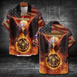 US Coast Guard, Honor The Fallen - Short Sleeve Button Shirt