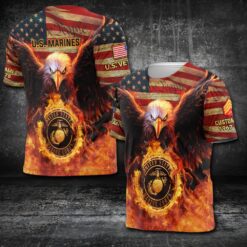 US Marine Corps, Land Of The Free, Because Of The Brave - T-Shirt