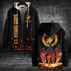 US Marine Corps, Honoring All Who Served - Zip Hoodie