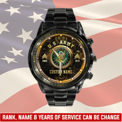 US Army, All Gave Some, Some Gave All - Black Stainless Steel Watch