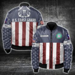 US Coast Guard, Land Of The Free, Because Of The Brave - Bomber Jacket