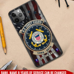 US Coast Guard, Remember - Honor - Respect - Soft Phone Case