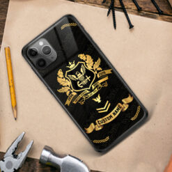 US Navy, E 4 Gold - Premium Glass Phone Case
