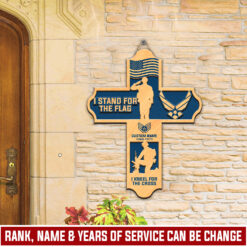 US Air Force, Duty, Honor, Country - 2 Layers Wooden Sign 8x8in