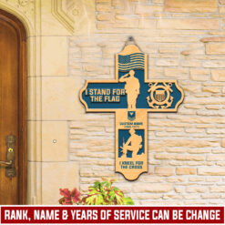 US Coast Guard, Honor, Duty, Service - 2 Layers Wooden Sign 8x8in