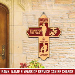 US Marine Corps, Served With Pride - 2 Layers Wooden Sign 8x8in