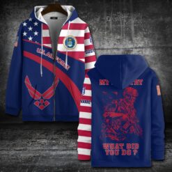 US Air Force , American By Birth, Veteran By Choice - Zip Hoodie