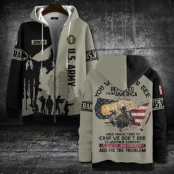 US Army, Served With Pride - Zip Hoodie
