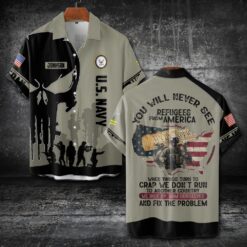US Navy, Defender of Freedom - Short Sleeve Button Shirt