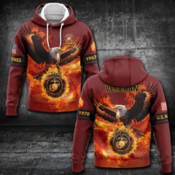 US Marine Corps, Land Of The Free, Because Of The Brave - Hoodie