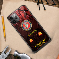 US Marine Corps, No One Fights Alone - Premium Glass Phone Case