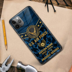 US Air Force, Once An Airman, Always An Airman - Premium Glass Phone Case