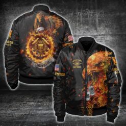 US Coast Guard, Land Of The Free, Because Of The Brave - Bomber Jacket