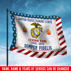 US Marine Corps, E 9 Marines Sergeant Major - Flying Flag 3×5 Feet(90×150 Cm)