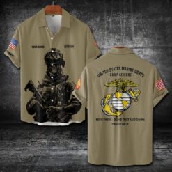 US Marine Corps, Proud To Have Served - Short Sleeve Button Shirt