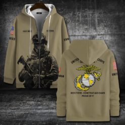 US Marine Corps, No One Fights Alone - Zip Hoodie