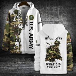 US Army, O 3 Army Captain - Zip Hoodie