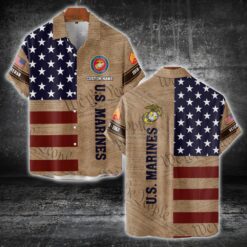 US Marine Corps, Honoring All Who Served - Short Sleeve Button Shirt