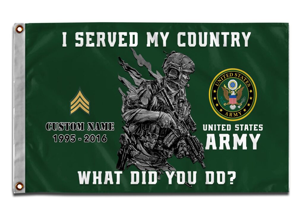 US Army, E 6 Army Specialist - Flying Flag 3×5 Feet(90×150 Cm) - Image 2