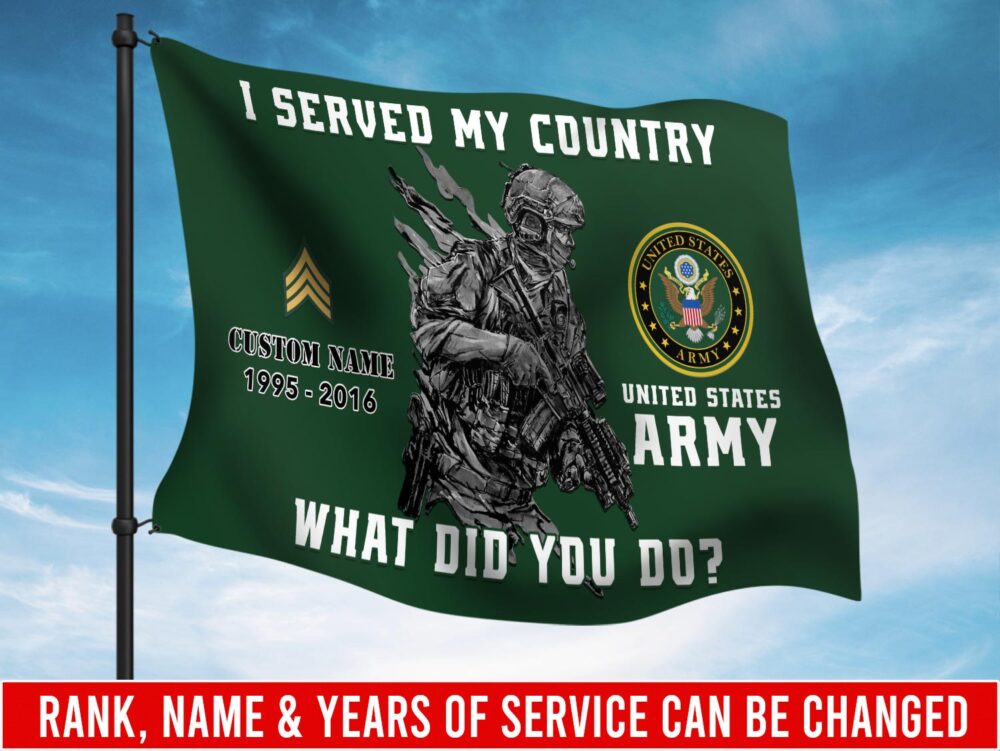 US Army, E 6 Army Specialist - Flying Flag 3×5 Feet(90×150 Cm)