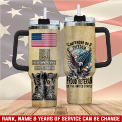 US Army, E 5 Army Sergeant - Stainless Steel Tumbler 40oz