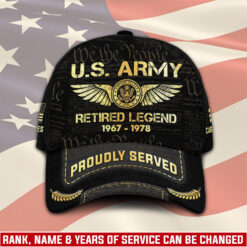 US Army, Honor, Duty, Service - Classic Cap