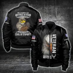 US Air Force , Land Of The Free, Because Of The Brave - Bomber Jacket